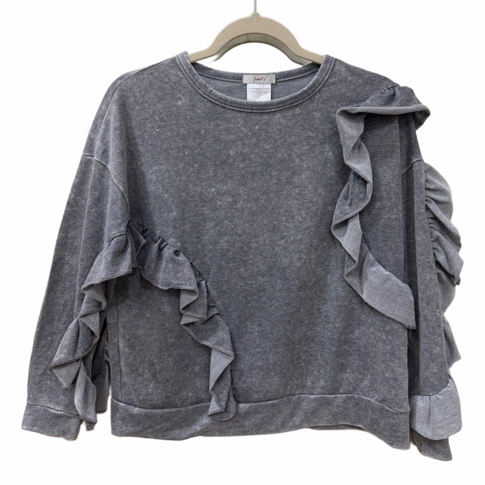 Poof! Ruffle Sweatshirt – Size Small - Picture 2 of 3